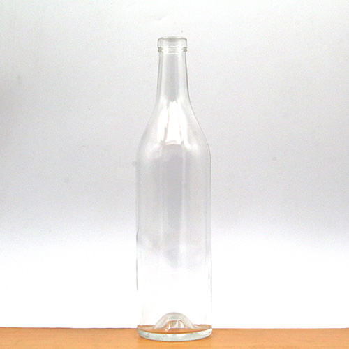 Promotional Best Selling Custom Logo Printed Clear Glass Wine Bottle