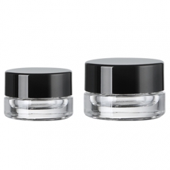 3g 5g 10g Straight Lip Scrub Container Wide Mouth Clear Glass Cosmetic Jar with Screw Top Lid