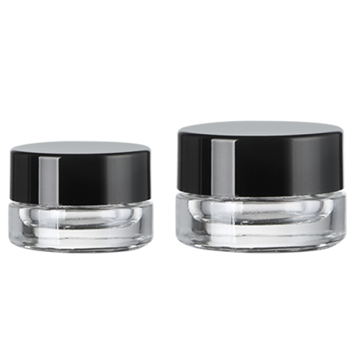 3g 5g 10g Straight Lip Scrub Container Wide Mouth Clear Glass Cosmetic Jar with Screw Top Lid