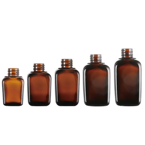 Popular Style Amber Square Shape Glass Essential Oil Bottle