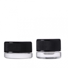 Wholesale 5g 9g clear glass eye cream container skin care cosmetic packaging jar with child resistant lid